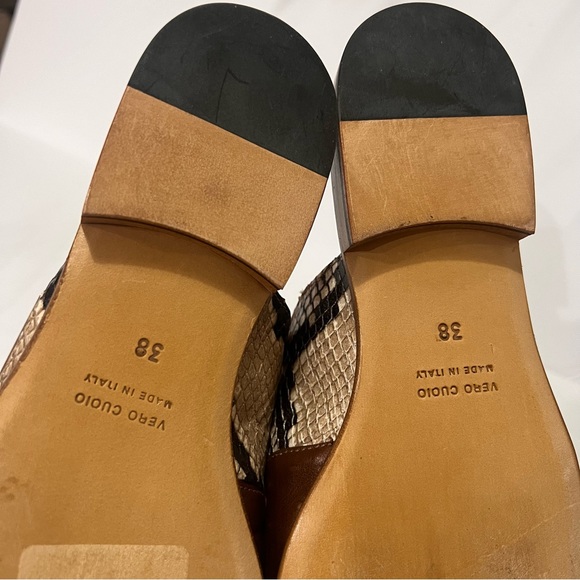 Parc Orion 1821 Genuine Leather Ostrich & Croc Mules 38/7.5 - Picture 8 of 17